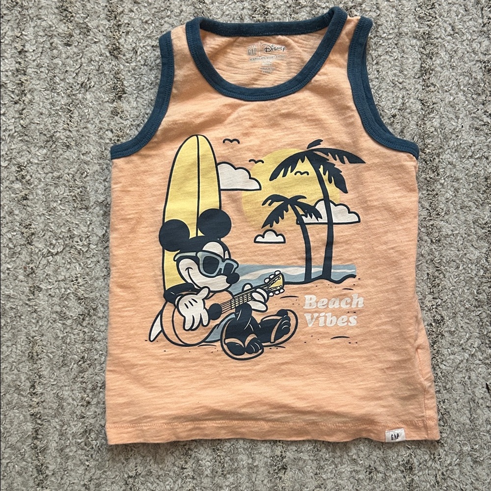 Baby Gap Disney Organically Grown Cotton Mickey Mouse Tank Top size 5